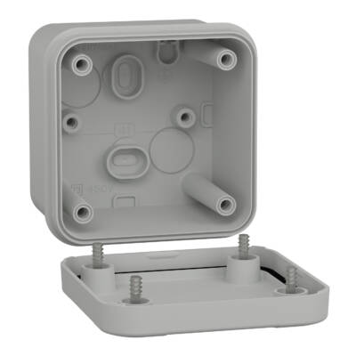 ABS box IP66 IK07 RAL7035 Int.H65W65D45 Ext.H74W74D56 Opaque cover H10 - Schneider Electric - NSYTBS775