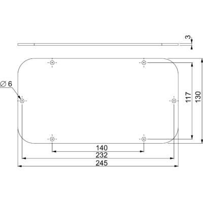 Aluminium for Spacial S3D encl. L245xW130. - Schneider Electric - NSYTLCU