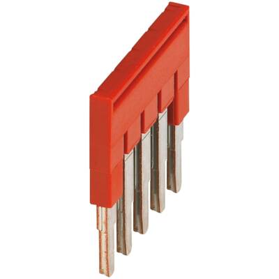 PLUG-IN BRIDGE, 5POINTS FOR 2,5MM² TERMINAL BLOCKS, RED - Schneider Electric - NSYTRAL25