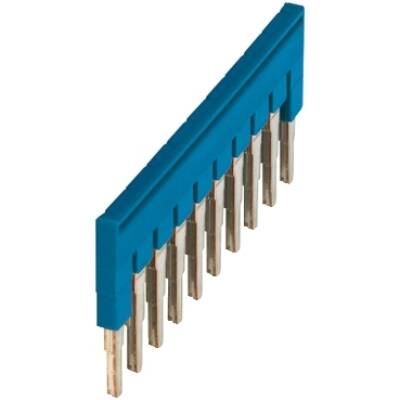 PLUG-IN BRIDGE, 10POINTS FOR 4MM² TERMINAL BLOCKS, BLUE - Schneider Electric - NSYTRAL410BL