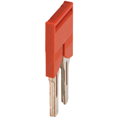 PLUG-IN BRIDGE, 2PTS FOR 6MM² TERMINAL BLOCKS, RED - Schneider Electric - NSYTRAL62