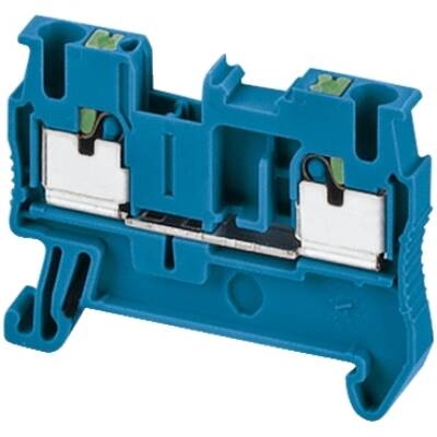 PUSH-IN TERMINAL, FEED THROUGH, 2 POINTS, 2,5MM², BLUE - Schneider Electric - NSYTRP22BL