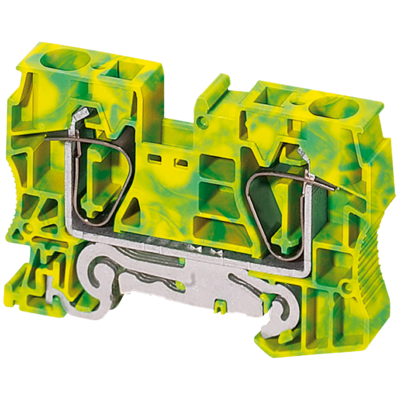 SPRING TERMINAL, PROTECTIVE EARTH, 2 POINTS, 16MM², GREEN-YELLOW - Schneider Electric - NSYTRR162PE