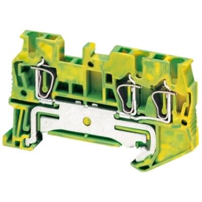 SPRING TERMINAL, PROTECTIVE EARTH, 3 POINTS, 2,5MM², GREEN-YELLOW - Schneider Electric - NSYTRR23PE