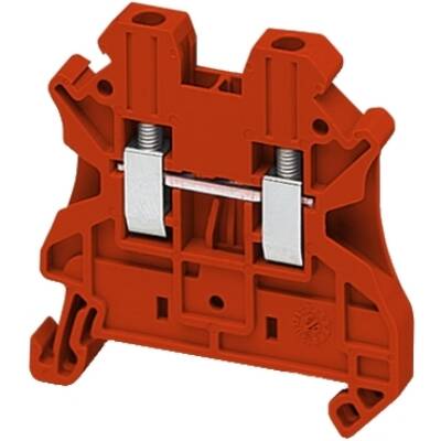 SCREW TERMINAL, FEED THROUGH, 2 POINTS, 2,5MM² , RED - Schneider Electric - NSYTRV22RD