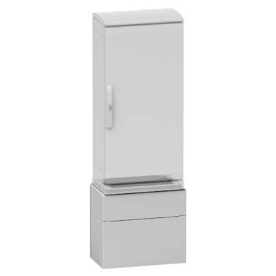 Polyester glassreinf. plinth for encl PLAZ(T)104 front opening IP44-IK10 RAL7035 - Schneider Electric - NSYZZ5104G