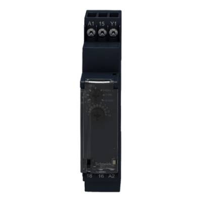 Modular timing relay, 8 A, 1 CO, 1 s..100 h, on delay, 24...240 V AC - Schneider Electric - RE17RAMU