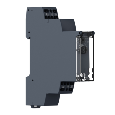 Harmony, Modular timing relay, 8 A, 1 CO, 1 s..100 h, on delay, spring terminals, 24 V DC / 24...240 V AC/DC - Schneider Electric - RE17RAMUS