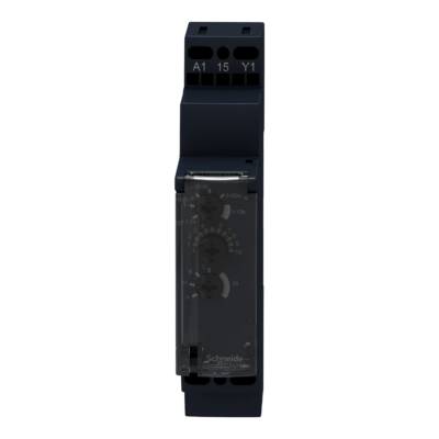 time delay relay 8 functions - 1 s..100 h - 24..240 V AC/DC - 1 OC - Schneider Electric - RE17RMEMU