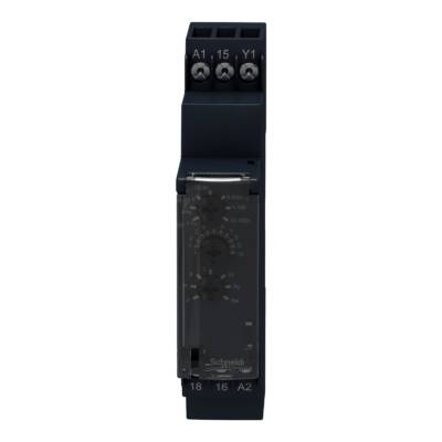 time delay relay 10 functions - 1 s..100 h - 24..240 V AC - 1 OC - Schneider Electric - RE17RMMU