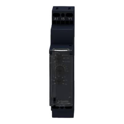 time delay relay 10 functions - 1 s..100 h - 12..240 V AC/DC - 1 OC - Schneider Electric - RE17RMMWS