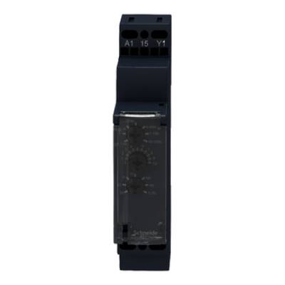 Modular timing relay, 8 A, 1 CO, 1 s..100 h, time delay, 12...240 V AC/DC - Schneider Electric - RE17RMXMU