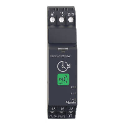 Harmony, NFC modular timing relay, 8 A, 2 CO, 0.1 s…999 h, multifunction, 24...240 V AC/DC - Schneider Electric - RENF22R2MMW