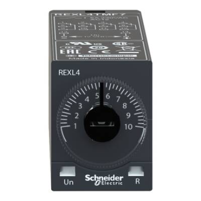 Modular timing relay, 5 A, 4 CO, 0.1 s..100 h, on-Delay, 120 V AC - Schneider Electric - REXL4TMF7