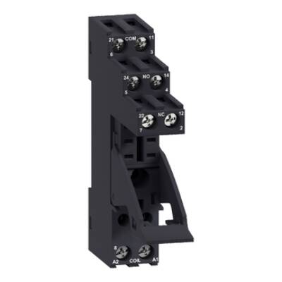 Socket, separate contact, 5 A, relay type RXG2, screw connector, 250 V AC - Schneider Electric - RGZE1S48M