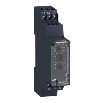 Modular multifunction 3-phase supply control relay, 5 A, 1 CO, 208...480 V AC - Schneider Electric - RM17TU00