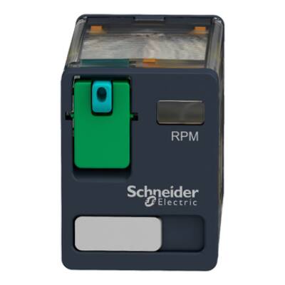 Power plug-in relay, 15 A, 2 CO, 12 V DC - Schneider Electric - RPM21JD