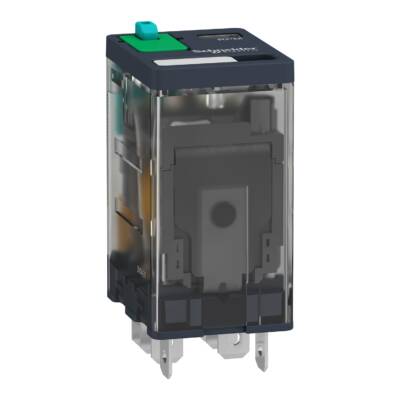 Power plug-in relay, 15 A, 2 CO, 12 V DC - Schneider Electric - RPM21JD