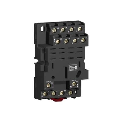 Socket, mixed contact, 16 A, relay type RPM4, screw clamp terminals, 250 V AC - Schneider Electric - RPZF4