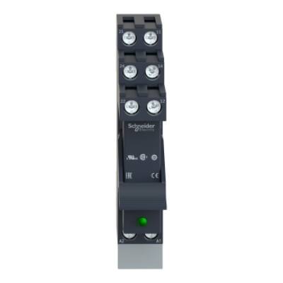 Harmony, Interface plug-in relay pre-assembled, 8 A, 2 CO, with LED, with protection circuit, 230 V AC - Schneider Electric - RSB2A080F7PV