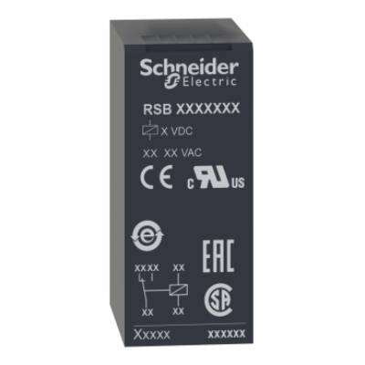 Interface plug-in relay, 8 A, 2 CO, 110 V DC - Schneider Electric - RSB2A080FD