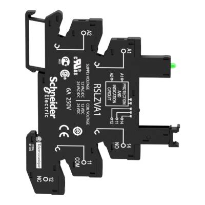 Screw socket equipped with LED and protection circuit, 12...24 V AC/DC - Schneider Electric - RSLZVA1