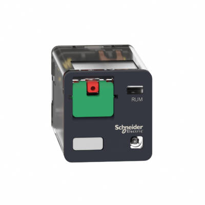 universal plug-in relay - Harmony RUM - 3 C/O - 24 V AC - 10 A - with LED - Schneider Electric - RUMC32B7