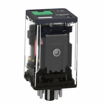 Harmony, Universal plug-in relay, 10 A, 3 CO, with LED, with lockable test button, 12 V DC - Schneider Electric - RUMC32JD