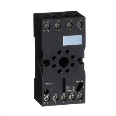 Socket, mixed contact, 10 A, relay type RUMC2, screw connector, 250 V AC - Schneider Electric - RUZC2M