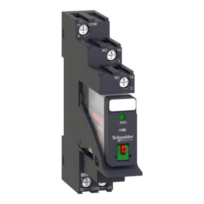 Interface plug-in relay, 10 A, 1 CO, LED, 24 V DC - Schneider Electric - RXG13BD