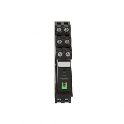 Interface plug-in relay, 5 A, 2 CO, lockable test button, LED, 24 V DC - Schneider Electric - RXG22BD