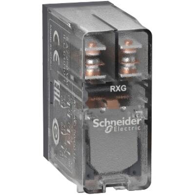 Interface plug-in relay, 5 A, 2 CO, clear cover, 24 V AC - Schneider Electric - RXG25B7