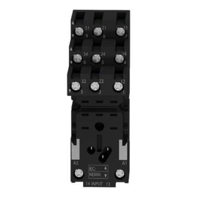 Socket, separate contact, 10 A, relay type RXM3, screw connector, 250 V AC - Schneider Electric - RXZE2S111M