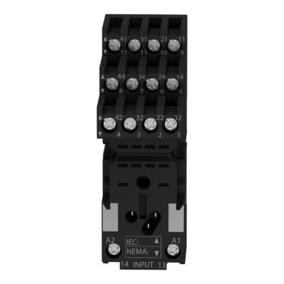 Socket, separate contact, 10 A, relay type RXM2 RXM4, screw connector, 250 V AC - Schneider Electric - RXZE2S114M