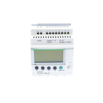 compact smart relay Zelio Logic - 12 I O - 12 V DC - clock - display - Schneider Electric - SR2B121JD