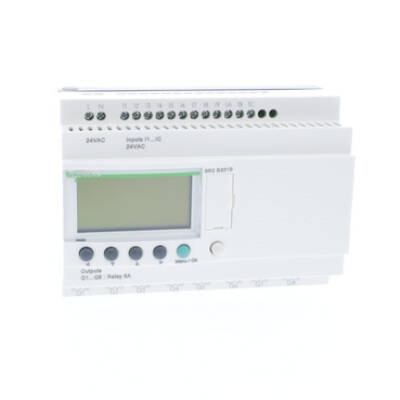 compact smart relay Zelio Logic - 20 I O - 24 V AC - clock - display - Schneider Electric - SR2B201B