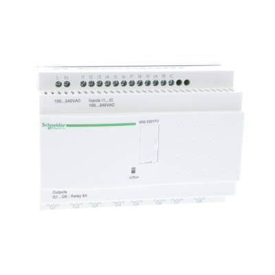 compact smart relay Zelio Logic - 20 I O - 100..240 V AC - clock - no display - Schneider Electric - SR2E201FU