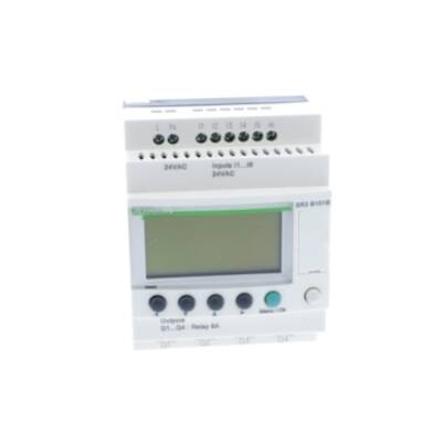 modular smart relay Zelio Logic - 10 I O - 24 V AC - clock - display - Schneider Electric - SR3B101B
