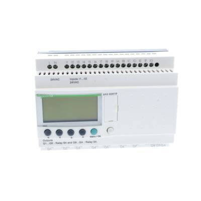 modular smart relay Zelio Logic - 24 I O - 24 V AC - clock - display - Schneider Electric - SR3B261B