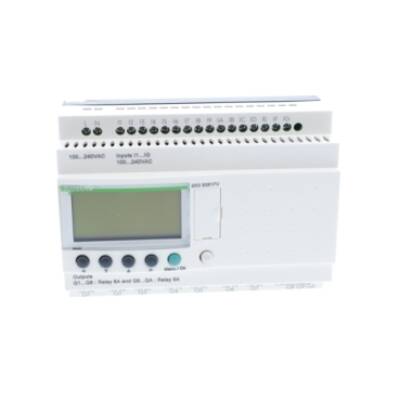 modular smart relay Zelio Logic - 26 I O - 100..240 V AC - clock - display - Schneider Electric - SR3B261FU