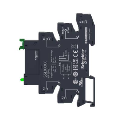 Harmony, Solid state relay pre assembled, 2 A, random switching, screw sockets, input 4…12 V DC, output 24...250 V AC - Schneider Electric - SSL1A12JDRPV