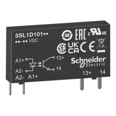 Solid state relay, 0.1 A, DC switching, input 16…30 V DC, output 1…48 V DC - Schneider Electric - SSL1D101BD