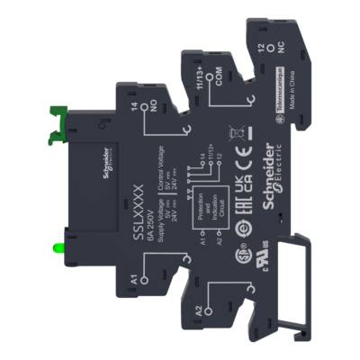 Harmony, Solid state relay pre assembled, 0.1 A, DC switching, screw sockets, input 16…30 V DC, output 1…48 V DC - Schneider Electric - SSL1D101BDPV