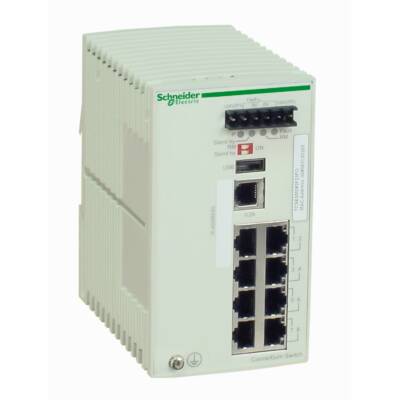 Ethernet TCP/IP managed switch - ConneXium - 8 ports for copper - Schneider Electric - TCSESM083F23F0