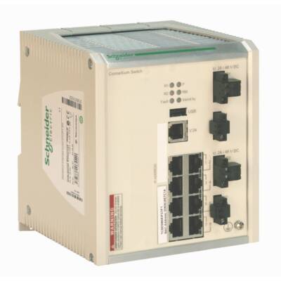 Ethernet TCP/IP extended managed switch - ConneXium - 8 ports for copper - Schneider Electric - TCSESM083F23F1