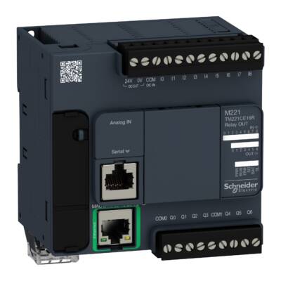 controller M221 16 IO relay Ethernet - Schneider Electric - TM221CE16R