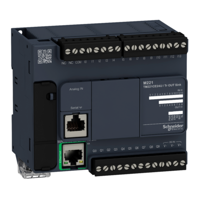 Logic controller, Modicon M221, 24io tr.npn ethernet - Schneider Electric - TM221CE24U