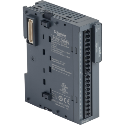 Modicon TM3 - 4 analog inputs, 2 analog output (spring) 24Vdc - Schneider Electric - TM3AM6G