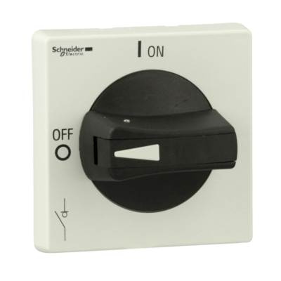 Disconnect switch, TeSys VLS, protruding rotary handle, hole mounting, 65x65mm, black handle, 5mm shaft - Schneider Electric - VLSH2H5B