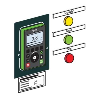 indicator lamps on front door, Altivar Process ATV600, Altivar Process ATV900, for Drive Systems - Schneider Electric - VW3AP0421